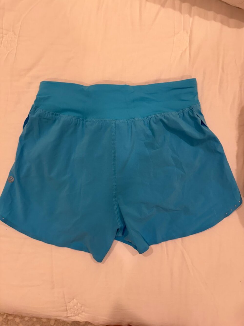 Size 4 blue Lululemon fast and free shorts